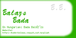 balazs bada business card